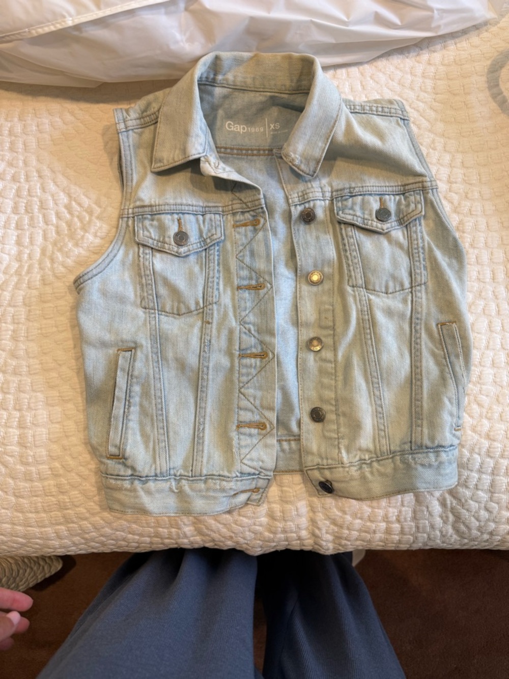 GAP Light Blue Denim Vest